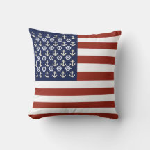 Nautisch scheepsanker/wiel/Amerikaanse vlaggenband