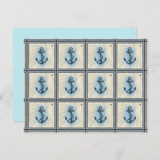 nautisch scheepsankerbriefkaart briefkaart (Voorkant / Achterkant)