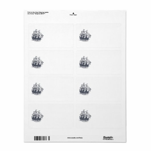 Nautisch scheepslabel etiket (Full Sheet)