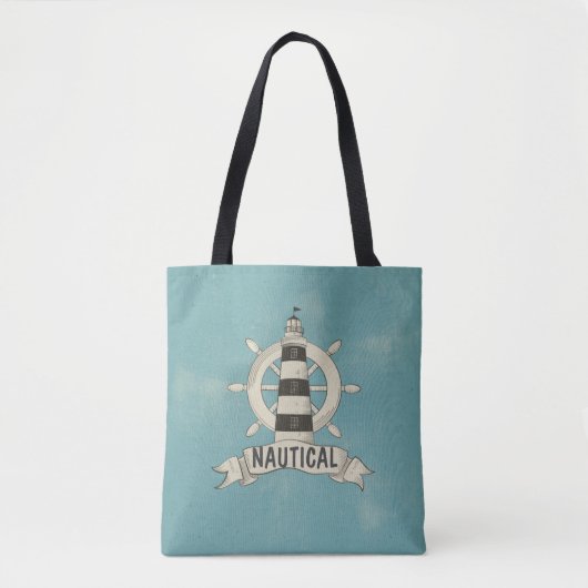 Nautisch,Scheepsstuurwiel,Zeevaarder Tote Bag (Voorkant)