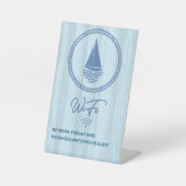 Nautisch scheepsvakantiehuis WIFI-wachtwoordbord Reclamebord Met Voetstuk (Voorkant)