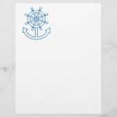 Nautisch scheepswiel en anker flyer (Voorkant)