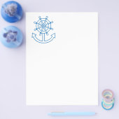 Nautisch scheepswiel en anker flyer (Enkel)