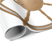 nautisch scheepswiel kompas ontwerp cadeaupapier (Rol Hoek)