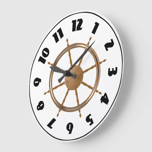  nautisch scheepswiel kompas ontwerp grote klok (Hoek)