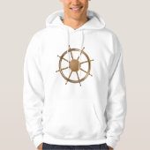 nautisch scheepswiel kompas ontwerp hoodie (Voorkant)