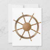 nautisch scheepswiel kompas ontwerp kaart (Voorkant)