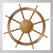  nautisch scheepswiel kompas ontwerp poster (Voorkant)