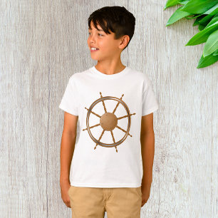  nautisch scheepswiel kompas ontwerp t-shirt