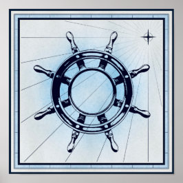  nautisch scheepswiel poster
