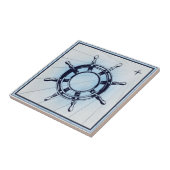  nautisch scheepswiel tegeltje (Zijkant)