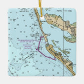 Nautisch schema van de stuurbekrachtiging keramisch ornament (Voorkant)