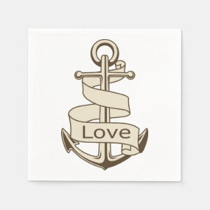  Nautisch Schip Anker Liefde Trouwfeest Servetten