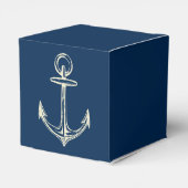 Nautisch Schip Anker Navy Blauw & Wit Vintage Bedankdoosjes (Achterkant)