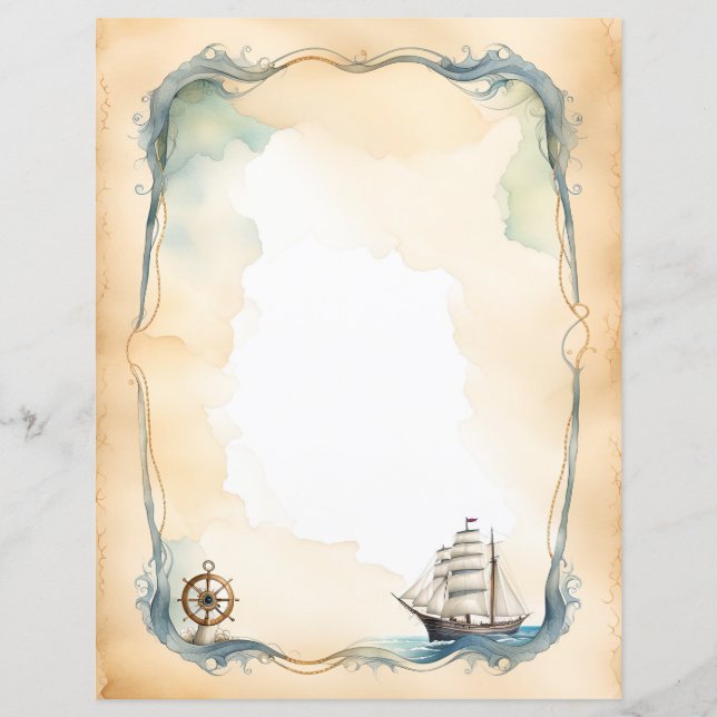 Nautisch schip en wiel (Voorkant)