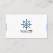 Nautisch Schip Wiel Boot Captain Boating Visitekaartje (Achterkant)