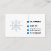 Nautisch Schip Wiel Boot Captain Boating Visitekaartje (Voorkant)