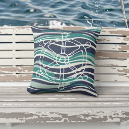 Nautisch Schip Wiel Outdoor Kussen - Kustmarine