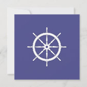 Nautisch Schip Wiel wit en blauw (Voorkant)