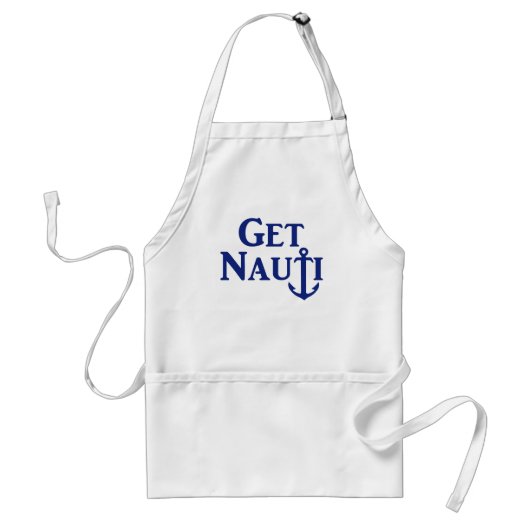 Nautisch Schort "Get Nauti" (Voorkant)