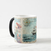  nautisch script: mystieke zeemeermin magische mok (Voorkant links)