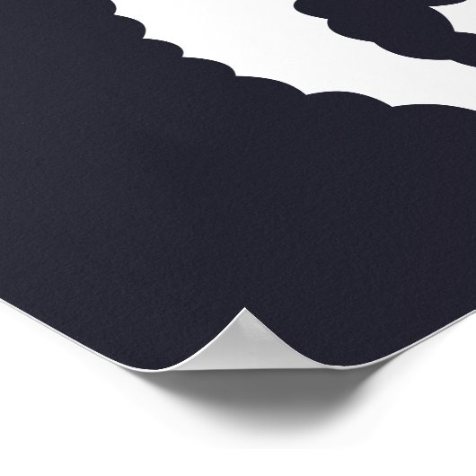 nautisch SEAHORSE-silhouet Poster (Hoek)