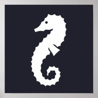 nautisch SEAHORSE-silhouet