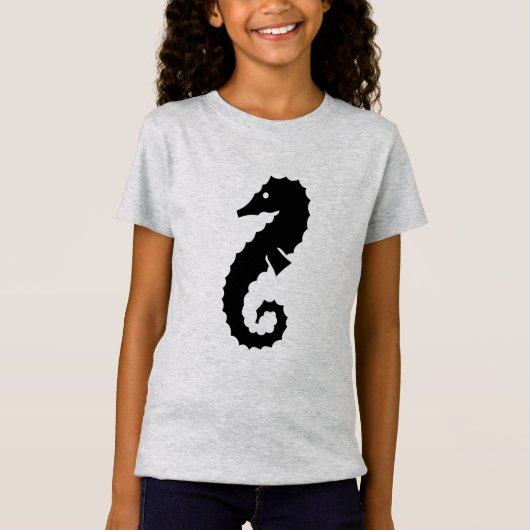 nautisch SEAHORSE-silhouet | T-shirt (Voorkant)