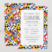 Nautisch signaal Vlag bij pensionering Kaart (Voorkant / Achterkant)