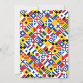 Nautisch signaal Vlag bij pensionering Kaart (Achterkant)