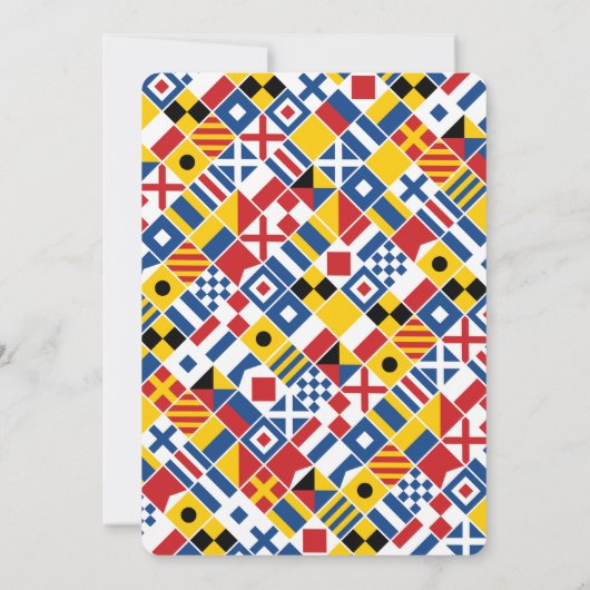 Nautisch Signaal Vlag Verjaardag 2 Kaart (Achterkant)