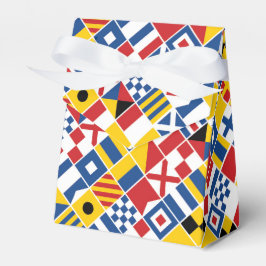 Nautisch signaal vlaggen patroon bedankdoosjes