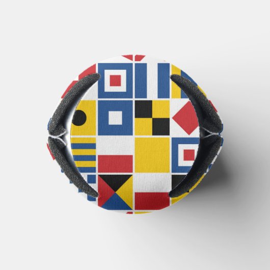 Nautisch signaal vlaggen patroon blikjeskoeler (Bodem)