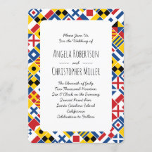 Nautisch Signaalvlag Patroon Bruiloft