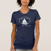 Nautisch silhouetanker/zeilboot/zeilboot weg t-shirt (Voorkant)
