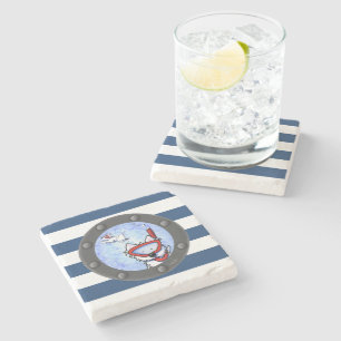 Nautisch Snorkelen Westies Stone Coaster Stenen Onderzetter