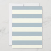 Nautisch staal Blauwe bruiloft Kaart (Achterkant)