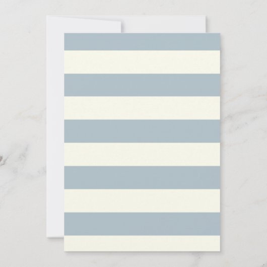 Nautisch staal Blauwe bruiloft Kaart (Achterkant)