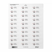 Nautisch Starboard Port Anchor Etiket (Full Sheet)