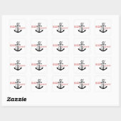 Nautisch Starboard Port Anchor Vierkante Sticker (Vel)