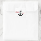 Nautisch Starboard Port Anchor Vierkante Sticker (Tas)