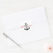 Nautisch Starboard Port Anchor Vierkante Sticker (Envelop)