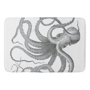 Nautisch steampunk octopus  kraken decor badmat