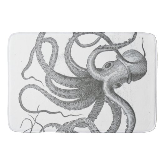 Nautisch steampunk octopus  kraken decor badmat (Voorkant)