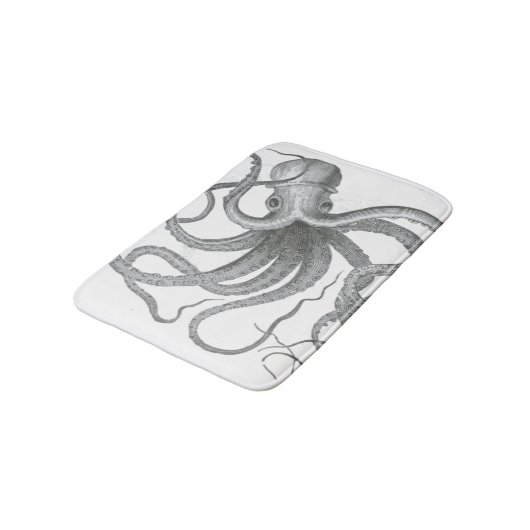 Nautisch steampunk octopus  kraken decor badmat (Gekanteld)