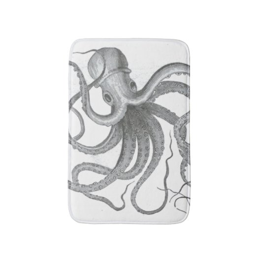 Nautisch steampunk octopus  kraken decor badmat (Voorkant Verticaal)