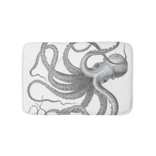 Nautisch steampunk octopus kraken decor badmat