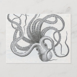 Nautisch steampunk octopus  kraken design briefkaart