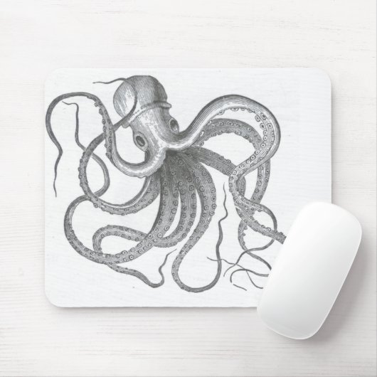 Nautisch steampunk octopus  kraken Sci Fi Muismat (Met muis)