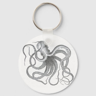 Nautisch steampunk octopus  ontwerp sleutelhanger
